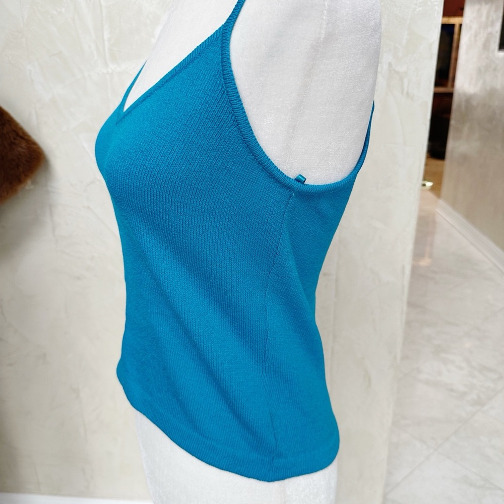 Teal Sleeveless Women's Top - Picture 2 of 5